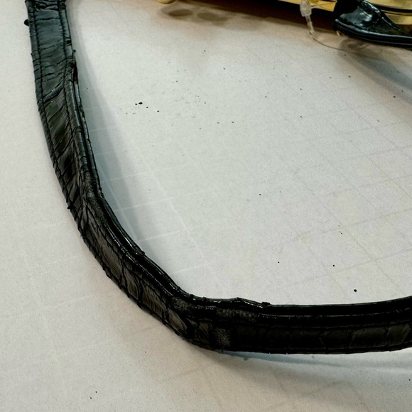 Glenda Gies Kiss-lock Gold/Brown Tweed Harvest Gold 60s Barkcloth interior purse - Picture 10 of 10